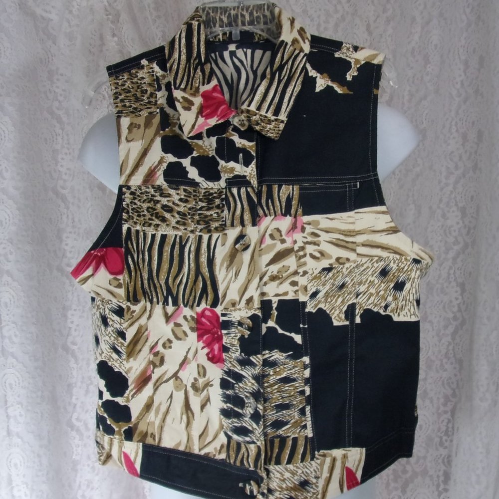 Jungle Print Vest on Denim Westbound